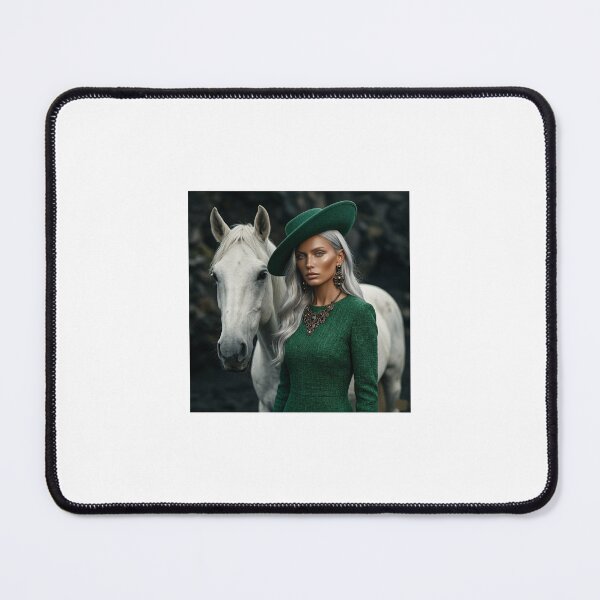 Item preview, Vogue Style Fine Art Portrait with White Horse designed and sold by marianka91.