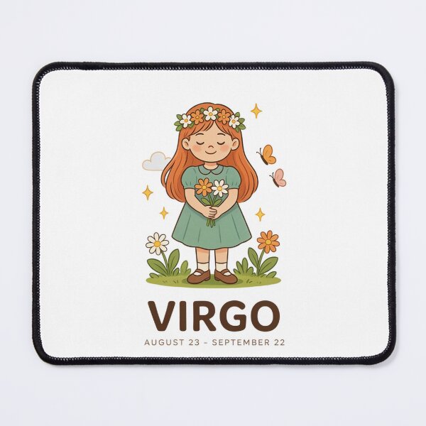 Item preview, Cute Virgo Zodiac Girl Design | Virgo Astrology Birthday Gift designed and sold by Cool-cat-art.