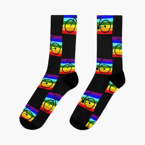 Item preview, Biciclette Ciclismo Arcobaleno Vintage – Silhouette Bici Sport Rainbow designed and sold by rikyfreestyle.