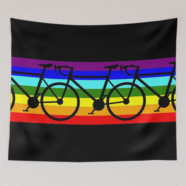 Item preview, Biciclette Ciclismo Arcobaleno Vintage – Silhouette Bici Sport Rainbow designed and sold by rikyfreestyle.