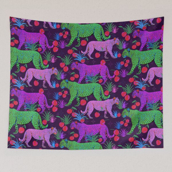Item preview, Cherry Cheetah Prowl Purple designed and sold by Lacey Stonesifer.