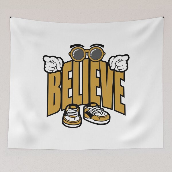 Item preview, Believe – Motivational Cartoon Character Bold Retro Design Gift for Gym Lovers designed and sold by NFTWords.