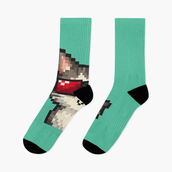 Item preview, Cool Pixel Cat Sticker designed and sold by Tkhtbrand.