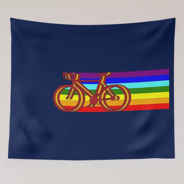 Item preview, colorful cycling bike with spanish flag colors – travel inspired rainbow harmony design designed and sold by rikyfreestyle.