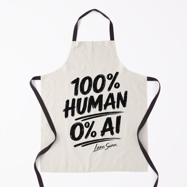 Item preview, 100% HUMAN 0% AI | Funny Typography Design | Retro Statement Graphic designed and sold by BlueberrySwan.