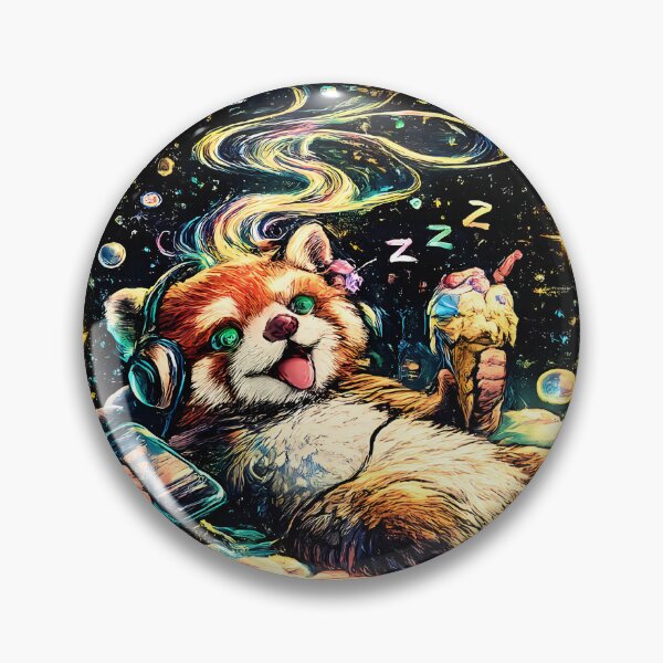 Item preview, Mentally Checked Out Trippy Red Panda Funny Psychedelic Design designed and sold by RebelVibeX.