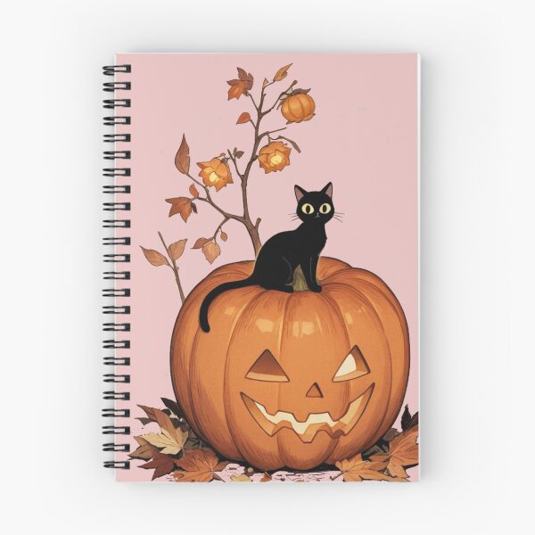 Item preview, Cute Halloween Black Cat & Glowing Pumpkin designed and sold by BLUESKY11a.