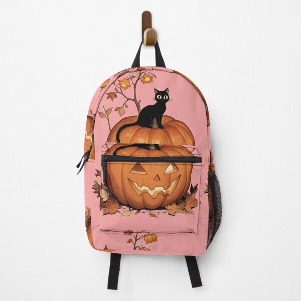 Item preview, Cute Halloween Black Cat & Glowing Pumpkin designed and sold by BLUESKY11a.