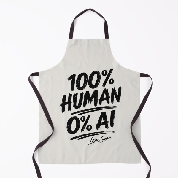 Item preview, 100% HUMAN 0% AI | Grey Minimalist Design | Funny Creator Quote designed and sold by BlueberrySwan.