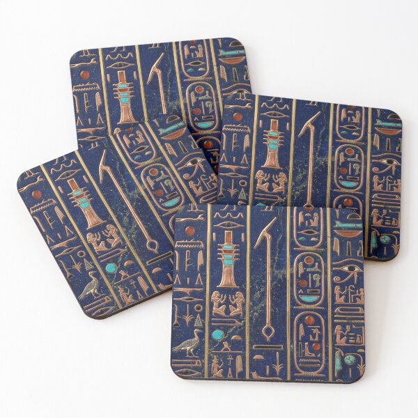 Item preview, Authentic Ancient Egyptian Hieroglyphics Lapis Lazuli Art Design designed and sold by Queen Cleopatra.