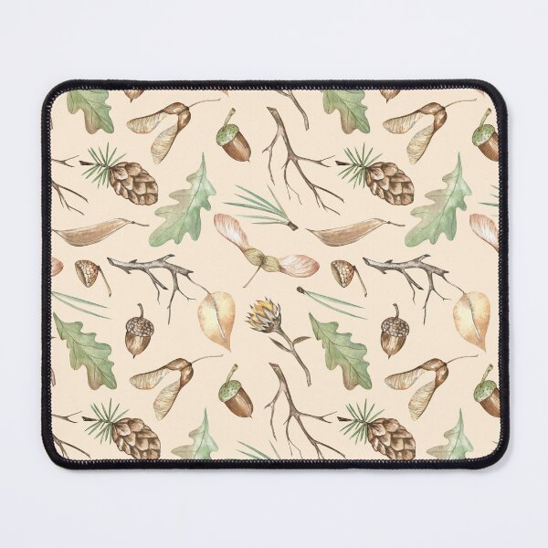 Item preview, Autumn Forest Findings Pattern on Orange-Cream Background designed and sold by Flowersforbear.