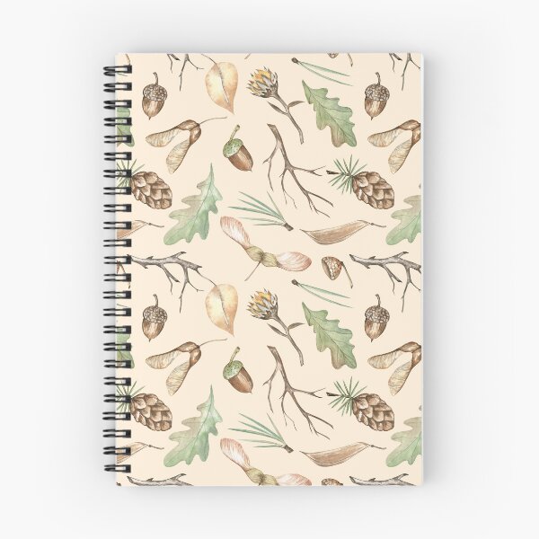 Item preview, Autumn Forest Findings Pattern on Orange-Cream Background designed and sold by Flowersforbear.