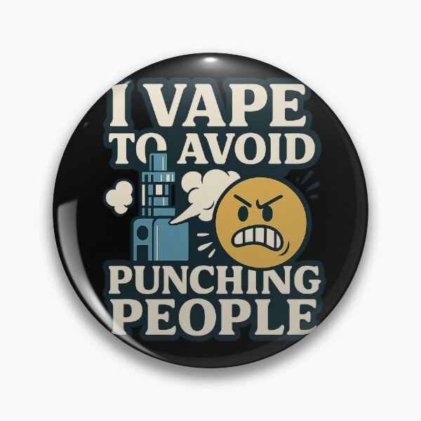 Item preview, I Vape To Avoid Punching People – Funny Vape Meme Sticker for Vapers and Cloud Chasers designed and sold by House of Taste Designs.
