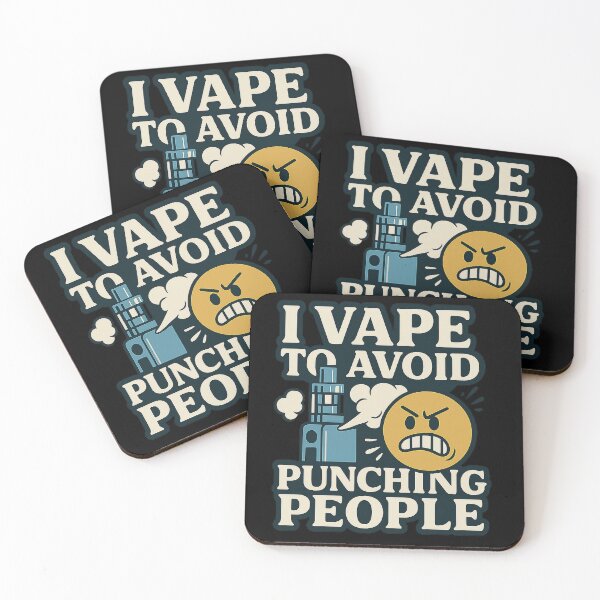 Item preview, I Vape To Avoid Punching People – Funny Vape Meme Sticker for Vapers and Cloud Chasers designed and sold by House of Taste Vape Designs.