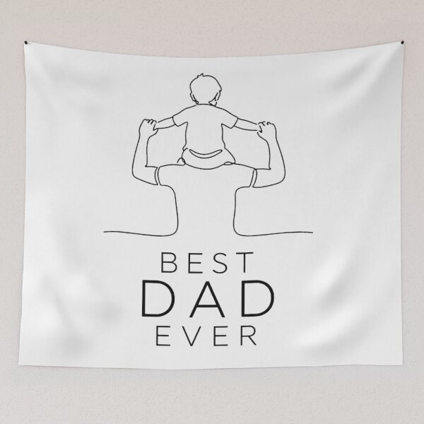 Item preview, Best Dad Ever – Minimalist Line Art Father and Child Design designed and sold by MartBook.