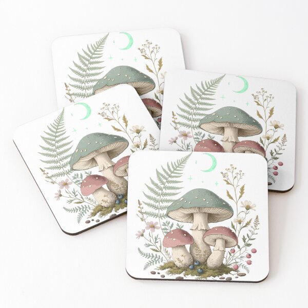 Item preview, Cottage Mushroom Botanical Aesthetic Art  Cottagecore Gift for Her Sticker Print Decor designed and sold by DreamelleStudio.