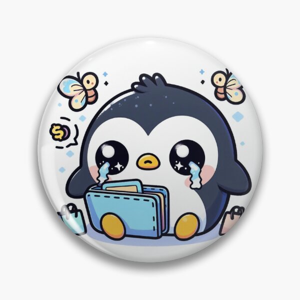 Item preview, Kawaii Broke Penguin Sticker designed and sold by PastelPawsArt.