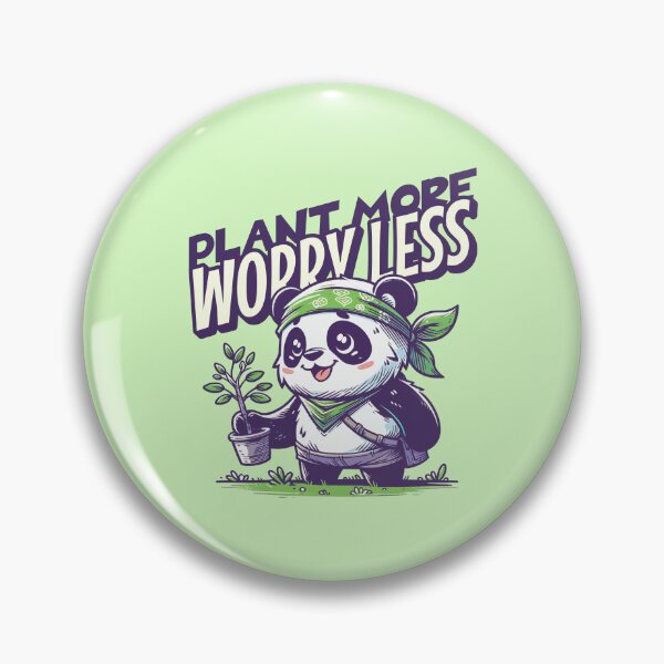 Item preview, Plant More Worry Less Panda Gardener | Cute Gardening Lover Design designed and sold by Sachie's Studio.