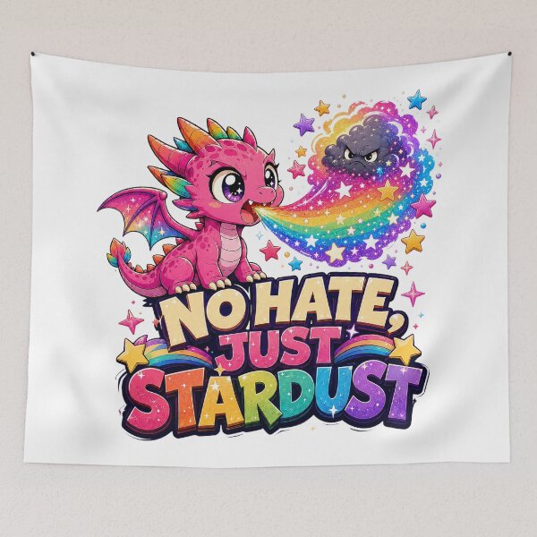 Item preview, No Hate, Just Stardust Rainbow Dragon designed and sold by StillWildink.