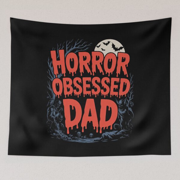 Item preview, Horror Obsessed Dad Gift for Fathers Day Scary Movie Dad designed and sold by Say It With Ink.