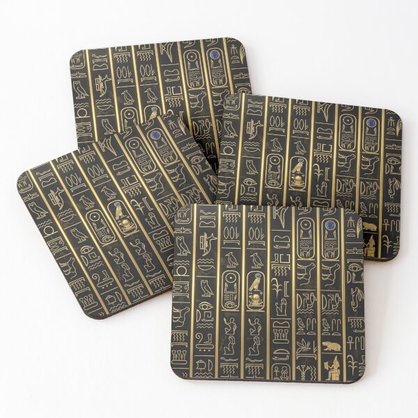 Item preview, Elegant Gold Hieroglyphics Pattern Ancient Egyptian Luxury Art designed and sold by Queen Cleopatra.