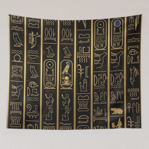 Item preview, Elegant Gold Hieroglyphics Pattern Ancient Egyptian Luxury Art designed and sold by Queen Cleopatra.