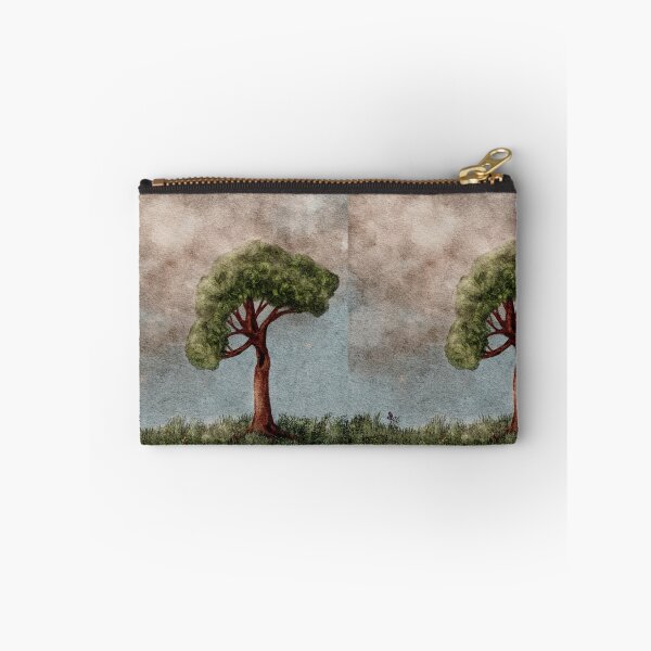 Item preview, Whimsical Art Summer Watercolor Wildflower Field, Butterflies Clouds, and a Lone Tree designed and sold by Monica Laipple.
