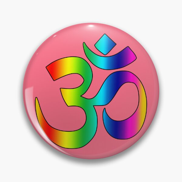 Item preview, om symbol with rainbow colors, zen yoga meditation spiritual positive energy design designed and sold by rikyfreestyle.
