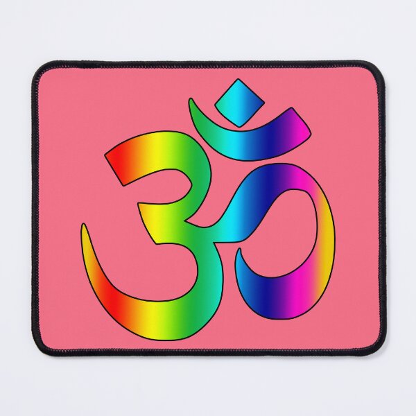 Item preview, om symbol with rainbow colors, zen yoga meditation spiritual positive energy design designed and sold by rikyfreestyle.