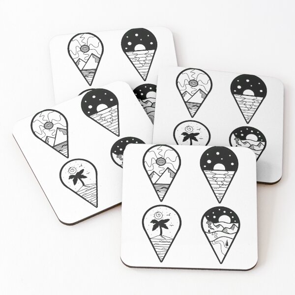 Item preview, travel art map pins designed and sold by DoodlingMissy.