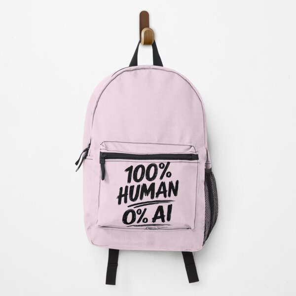 Item preview, 100% HUMAN 0% AI | Pink Retro Typography | Funny Human-Made Design designed and sold by Baroness Swan.