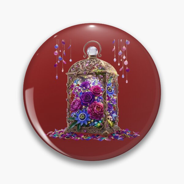 Item preview, Magical Lantern with Purple Roses and Hanging Crystals designed and sold by Utopian-Magic.