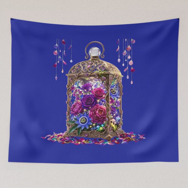 Item preview, Magical Lantern with Purple Roses and Hanging Crystals designed and sold by Utopian-Magic.
