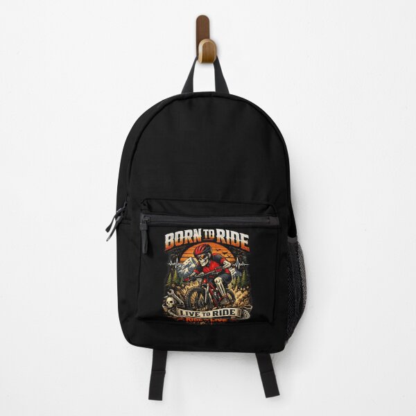 Item preview, Born To Ride Mountain Bike Skeleton Cycling | MTB Rider Gift | Live To Ride Bicycle Lover designed and sold by darkan1.