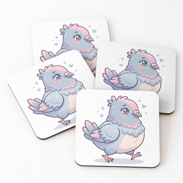 Item preview, Cute Kawaii Pigeon | Sparkly Pastel Bird Aesthetic Design designed and sold by HelgaCraftery.