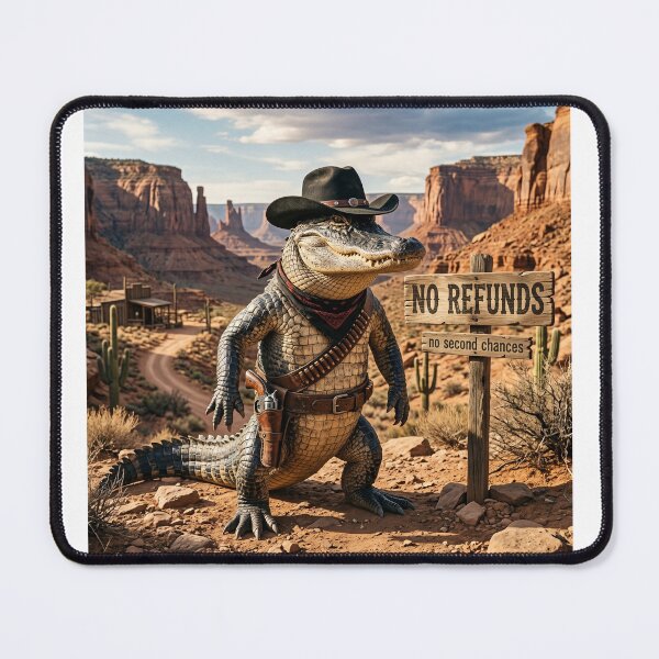 Item preview, No Refunds Alligator | Funny Western Outlaw T-Shirt designed and sold by DmaarGroup.