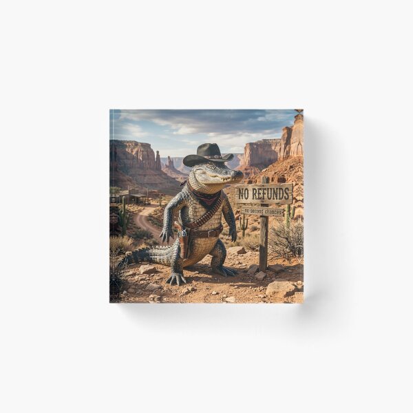 Item preview, No Refunds Alligator | Funny Western Outlaw T-Shirt designed and sold by DmaarGroup.