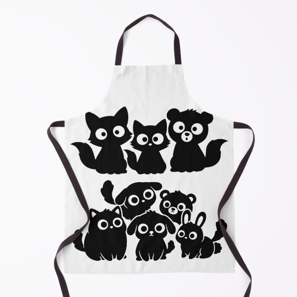 Item preview, Kawaii Black Animal Silhouette Clipart Pile - Cute Chibi Cats Dogs Bunny Bear Vector SVG - Big Cartoon Eyes Peeking Spooky Cute Sticker Pack designed and sold by BestChoiceService.