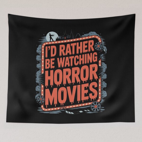 Item preview, I'd Rather Be Watching Horror Movies Gift for Horror Fan designed and sold by Say It With Ink.