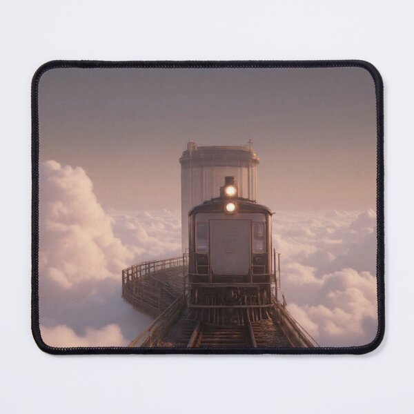 Item preview, Train Floating Above Clouds Sunset Journey Fantasy Railway | Dreamy AI Art designed and sold by IRON SIREN.