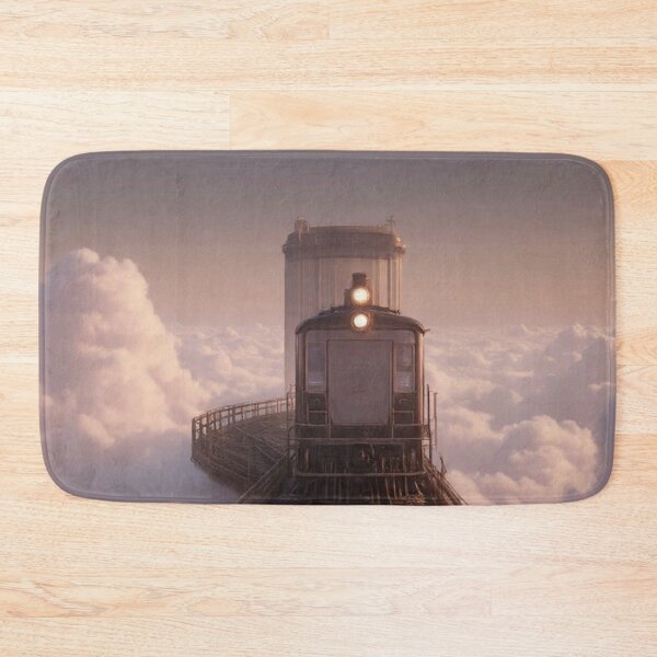Item preview, Train Floating Above Clouds Sunset Journey Fantasy Railway | Dreamy AI Art designed and sold by IRON SIREN.