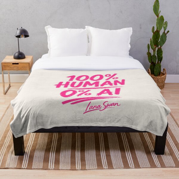 Item preview, 100% HUMANO 0% IA | Tipografía rosa intenso | Declaración creativa audaz designed and sold by BlueberrySwan.
