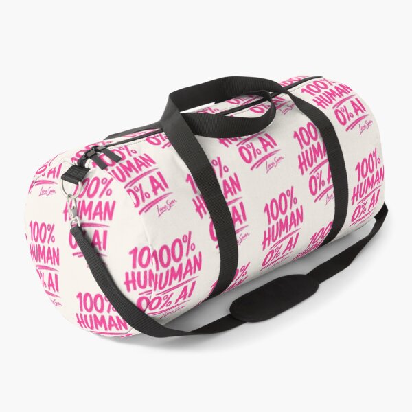 Item preview, 100% HUMAN 0% AI | Hot Pink Typography | Bold Creative Statement designed and sold by BlueberrySwan.