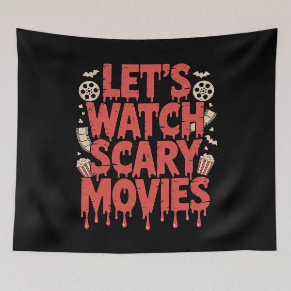 Item preview, Let's Watch Scary Movies Gift for Horror Fan Movie Night designed and sold by Say It With Ink.