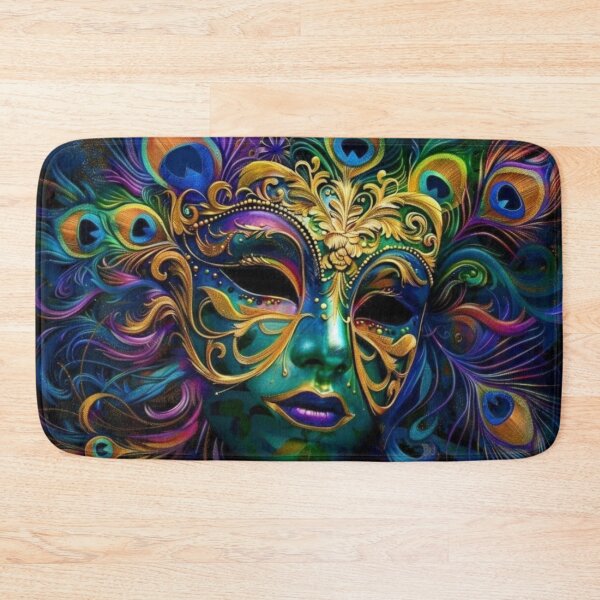 Item preview, Mardi Gras Mask Wall Art | New Orleans Carnival Decor Print designed and sold by GSizzle1.