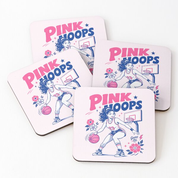 Item preview, Pink Hoops Basketball Pastel Pink Retro Girl designed and sold by olosra.