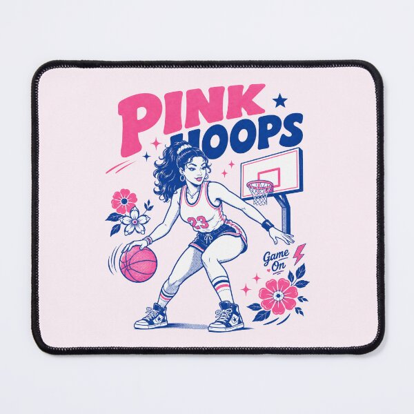 Item preview, Pink Hoops Basketball Pastel Pink Retro Girl designed and sold by olosra.