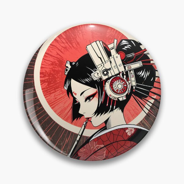 Item preview, Cyberpunk Geisha Retro Japanese Ukiyo-e Art designed and sold by StudioPixelPro.