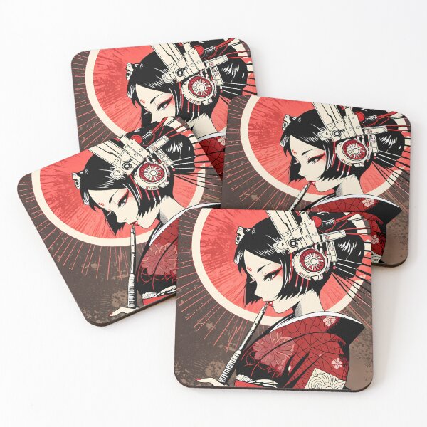 Item preview, Cyberpunk Geisha Retro Japanese Ukiyo-e Art designed and sold by StudioPixelPro.