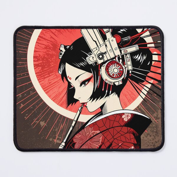 Item preview, Cyberpunk Geisha Retro Japanese Ukiyo-e Art designed and sold by StudioPixelPro.
